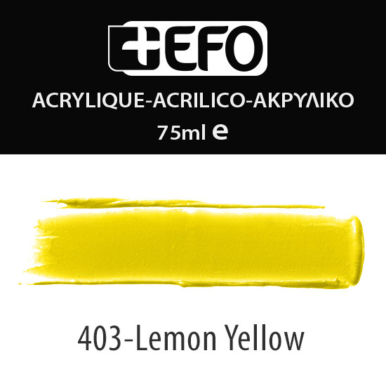 Ακρυλικό +Efo Lemon Yellow 75ml