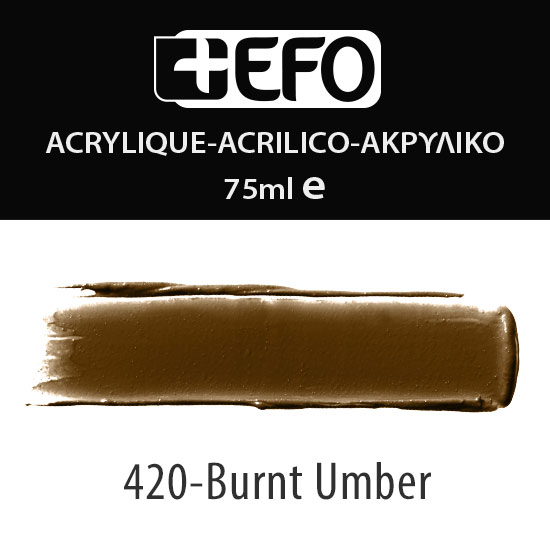Ακρυλικό +Efo 420 Burnt Umber 75ml