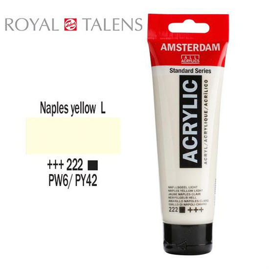 Aκρυλικό Talens Amsterdam 222 Naples Yellow Light 120ml