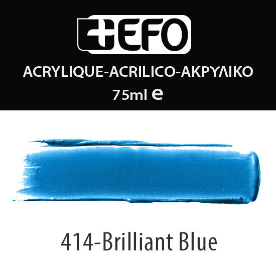 Ακρυλικό +Efo 414 Brilliant Blue 75ml