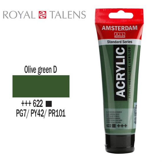 Ακρυλικό Talens Amsterdam 622 Olive Green D. 120ml