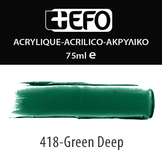 Ακρυλικό +Efo 418 Green Deep 75ml