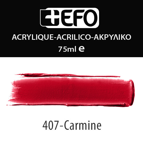 Ακρυλικό +Efo 407 Red Carmine 75ml
