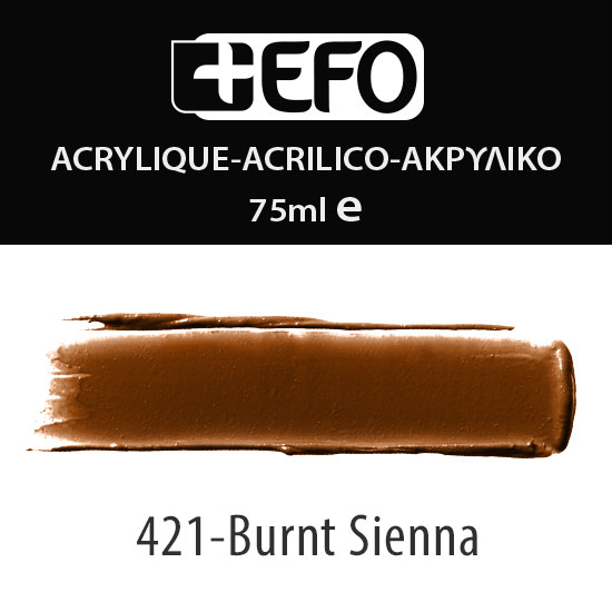 Ακρυλικό +Efo 421 Burnt Sienna 75ml