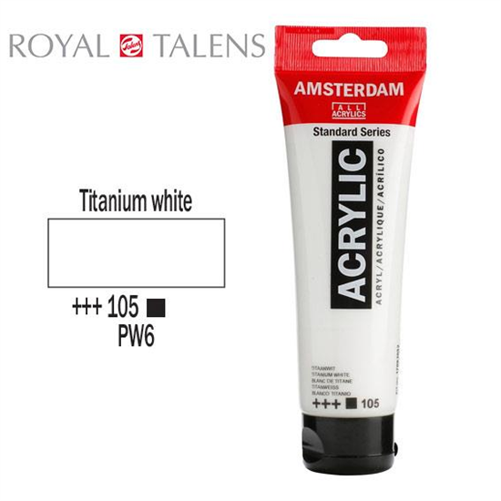 Ακρυλικό Talens Amsterdam 105 Titanium White 120ml