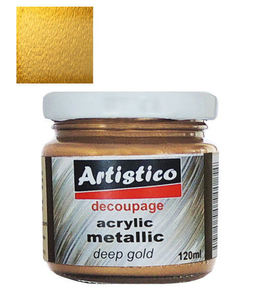 Ακρυλικό Μεταλλικό Χρυσό Σκούρο Artistico 120ml
